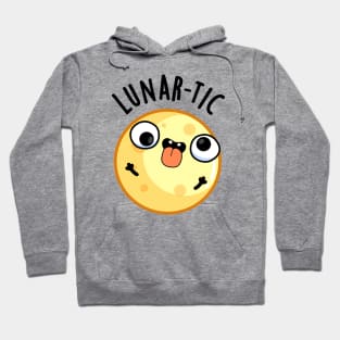 Lunartic Funny Astronomy Moon Pun Hoodie